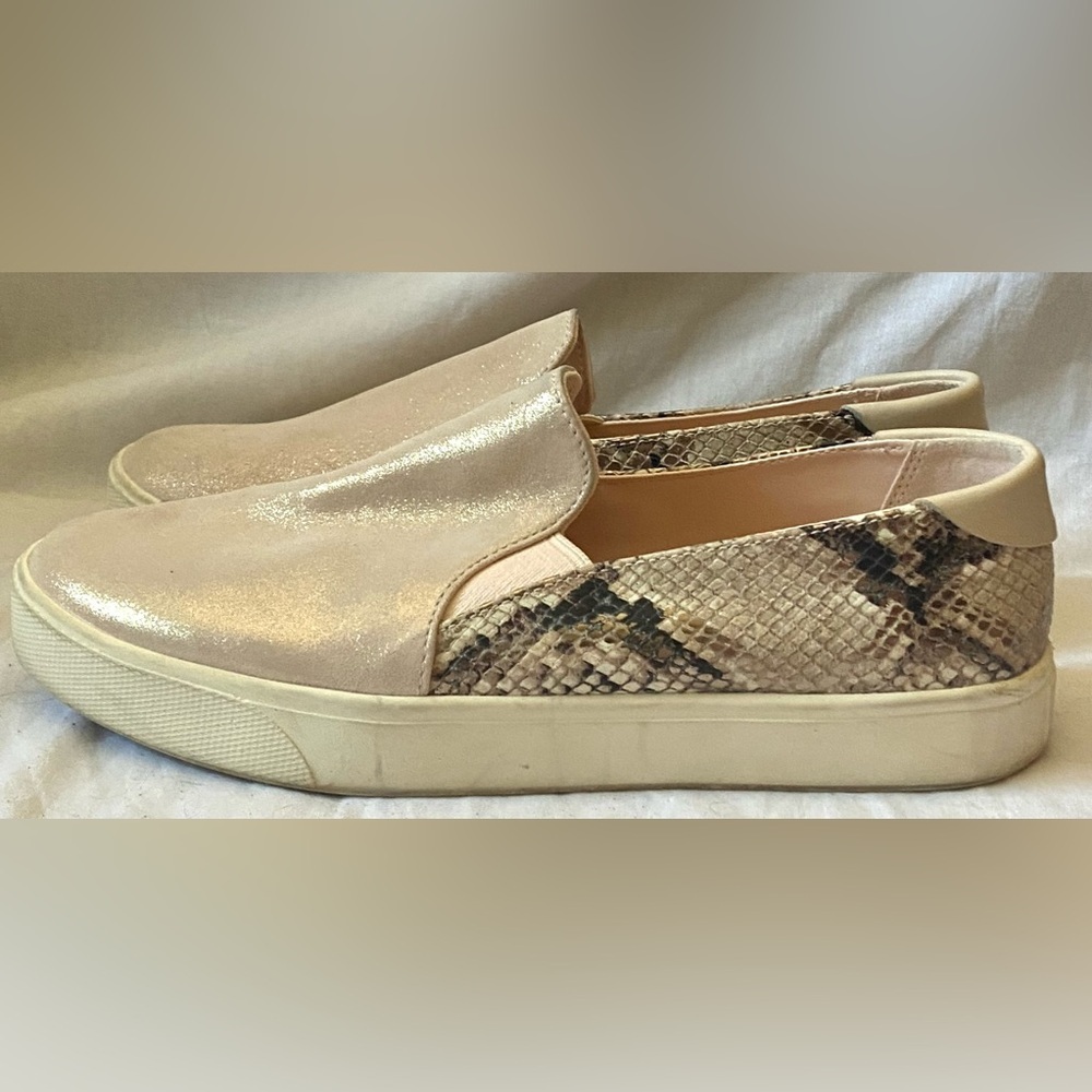 Cole Haan Womens Grandpro Spectator Ivory/Snake Skin Slip-On Sneakers Size 7B